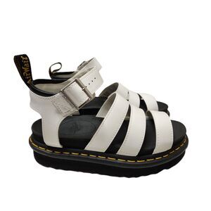 Dr. Martens Blaire Sandals Women’s 7 White Patent Lamper